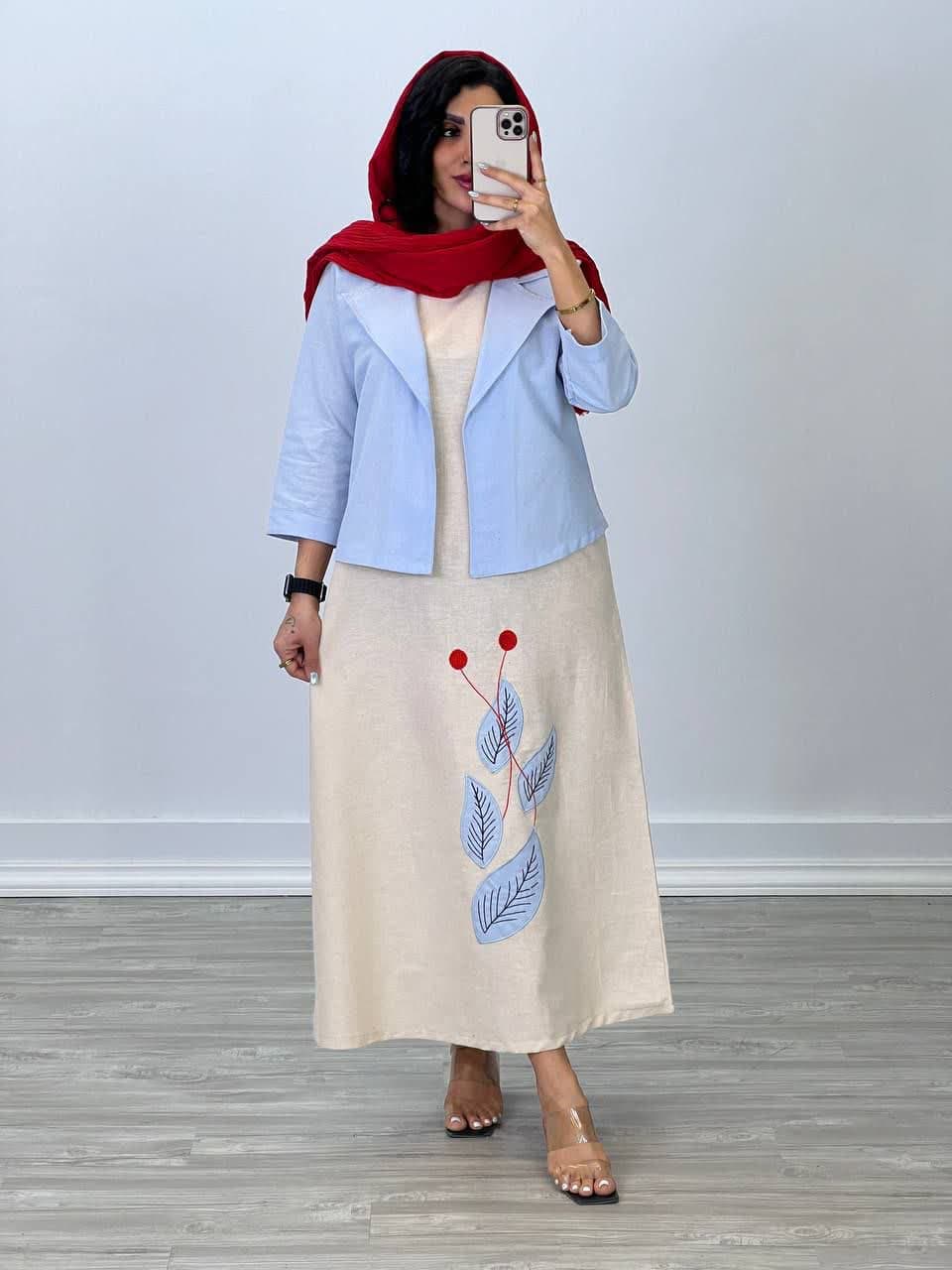 کت سارافون مدل لینن 4506 - xyz