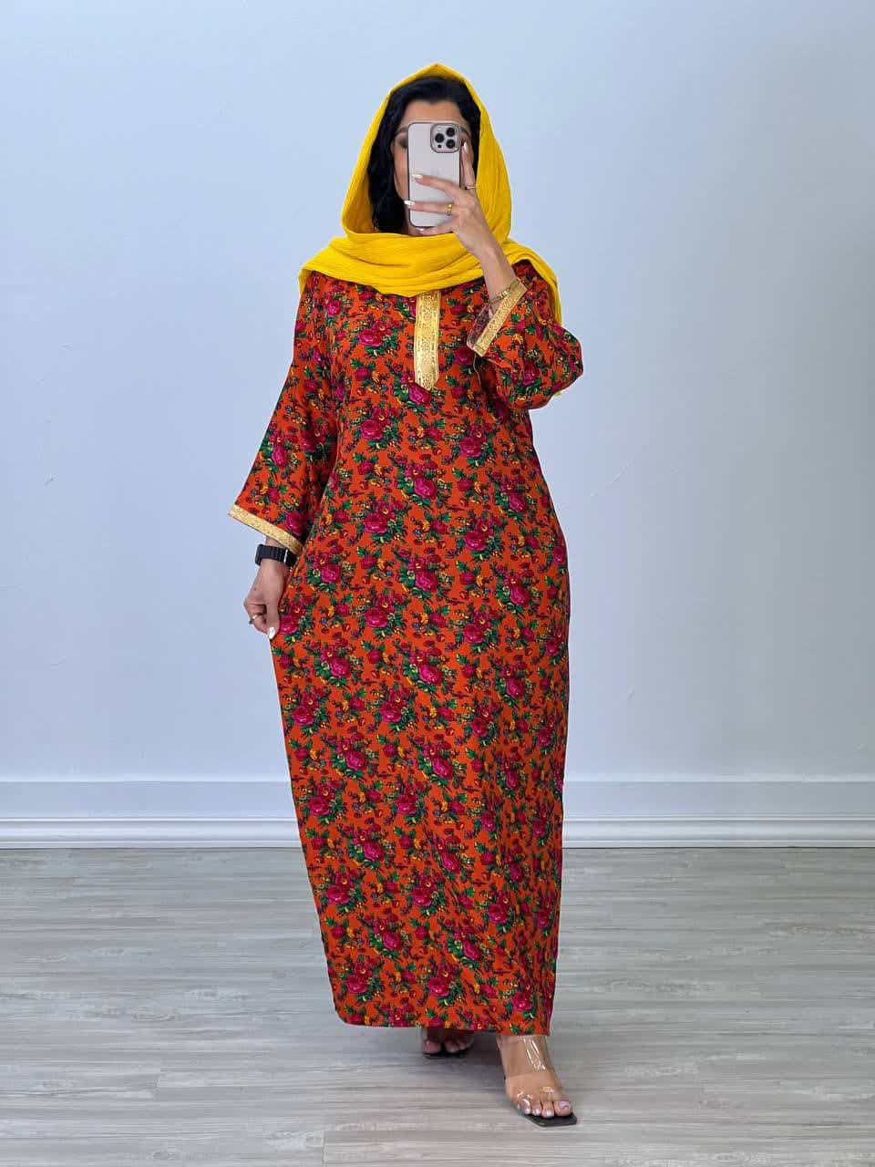پیراهن مدل گلدار  4474 - 2t6