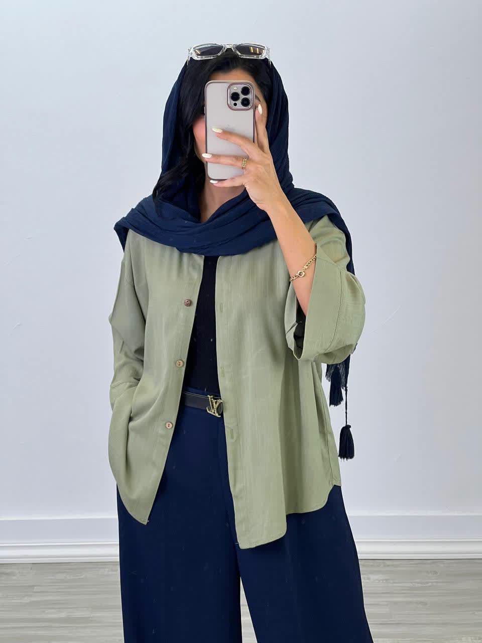 شومیز باکسی رنگی 4799 - vjd