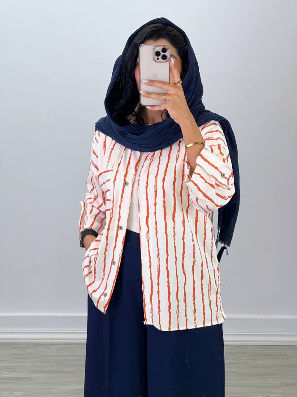 شومیز مانتویی پری مدل 4815 - rw3