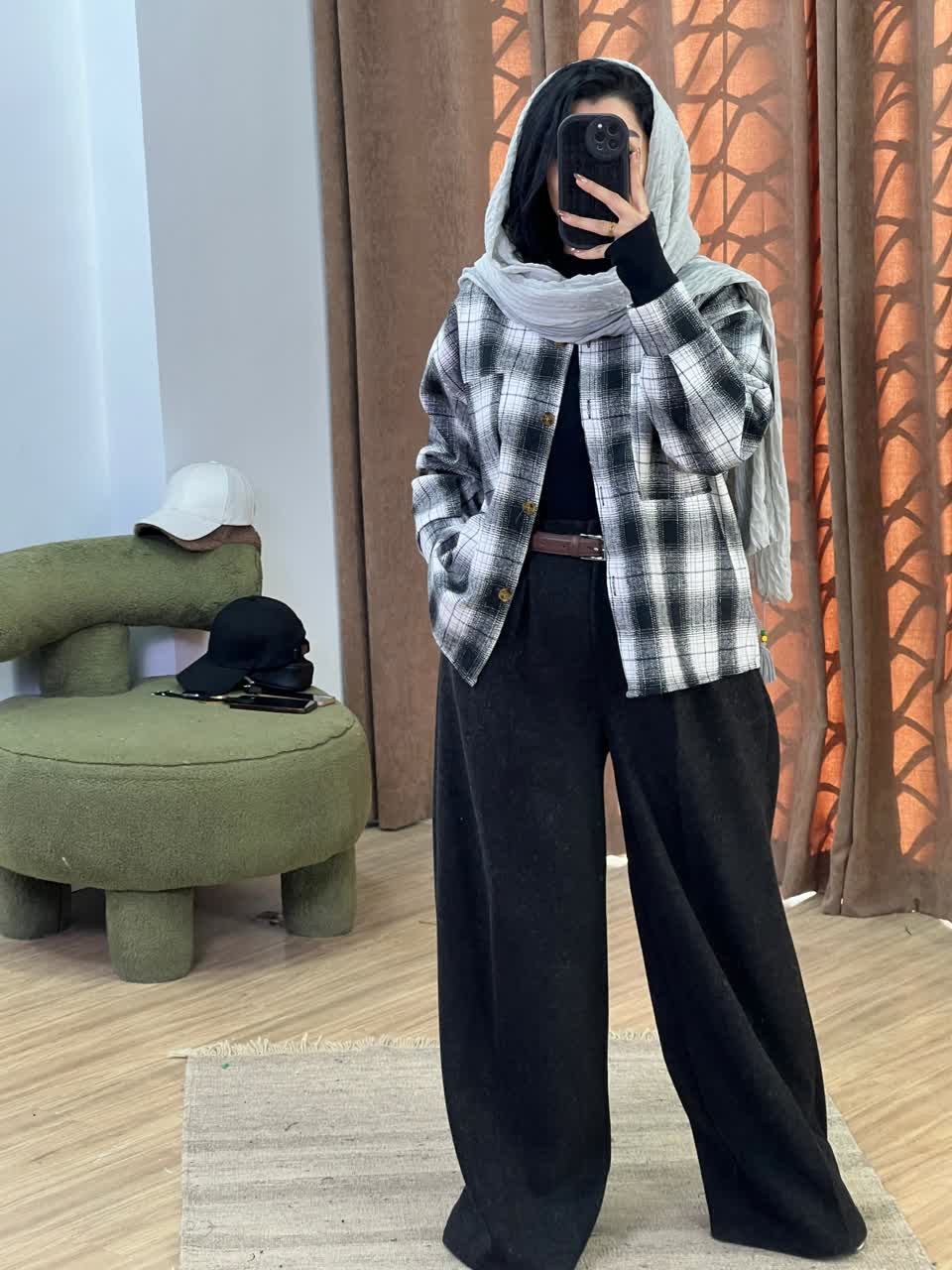 شکت پشمی چهار خونه 5200 - 718