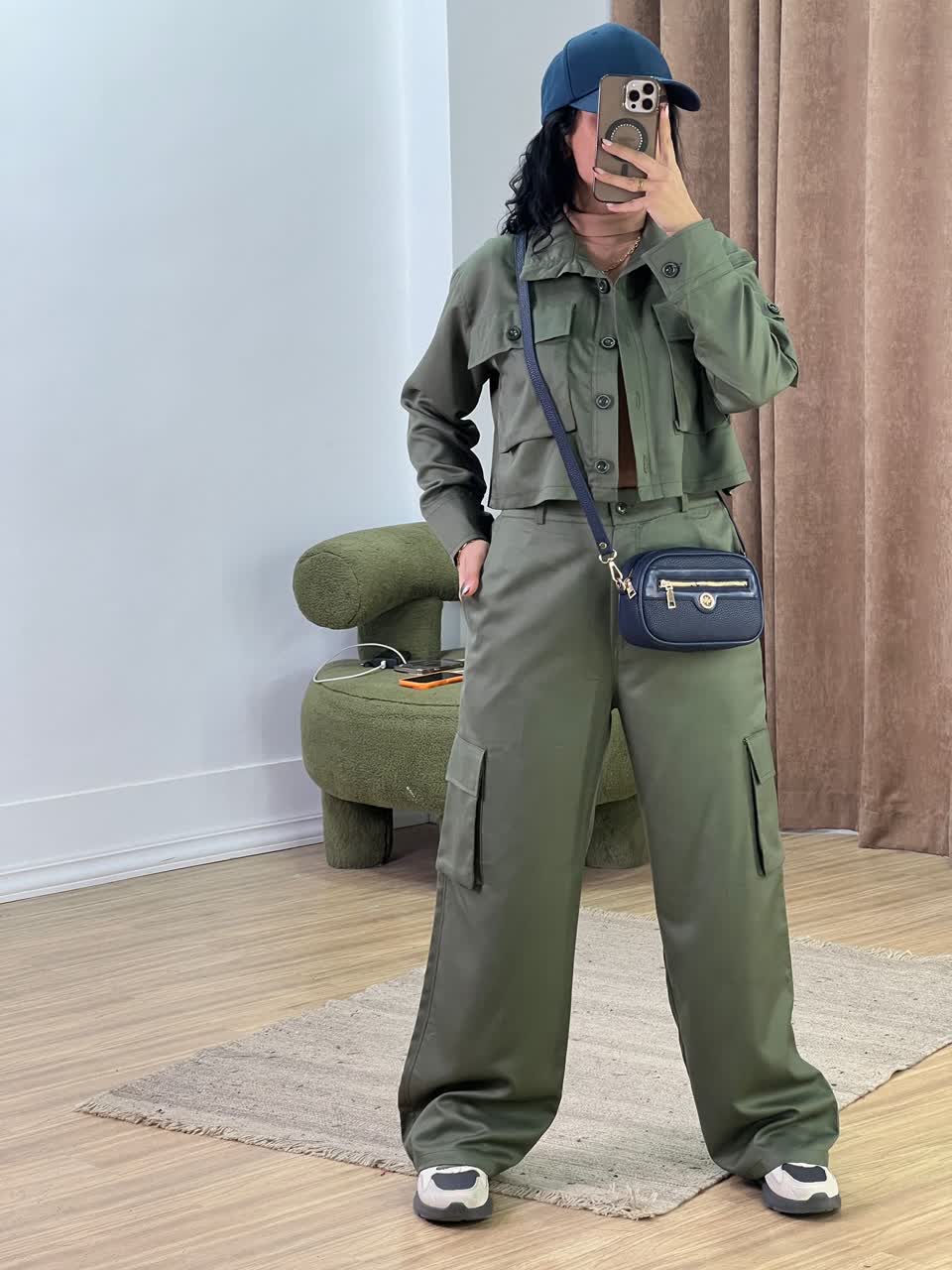 ست کراپ و شلوار مدل 5271 - v5w