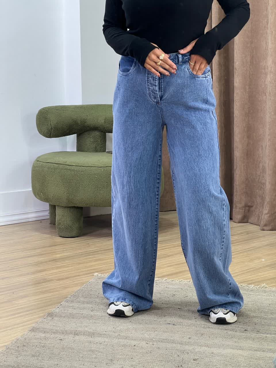 شلوار جین فول بگ 5293 - tnz