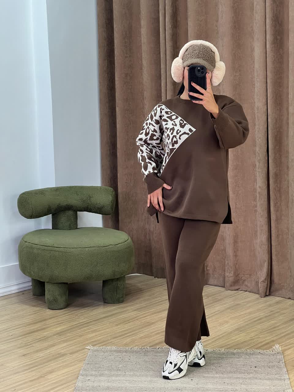 ست بافت پلنگی مدل 5319 - juz