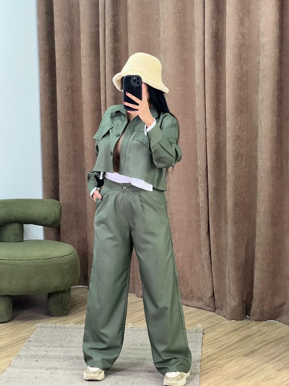 ست کراپ و شلوار مدل 5325 - kdq