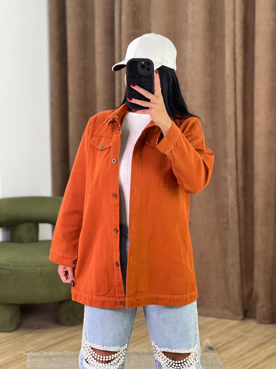 مانتو کتان پاییزه مدل 5360 - tn2