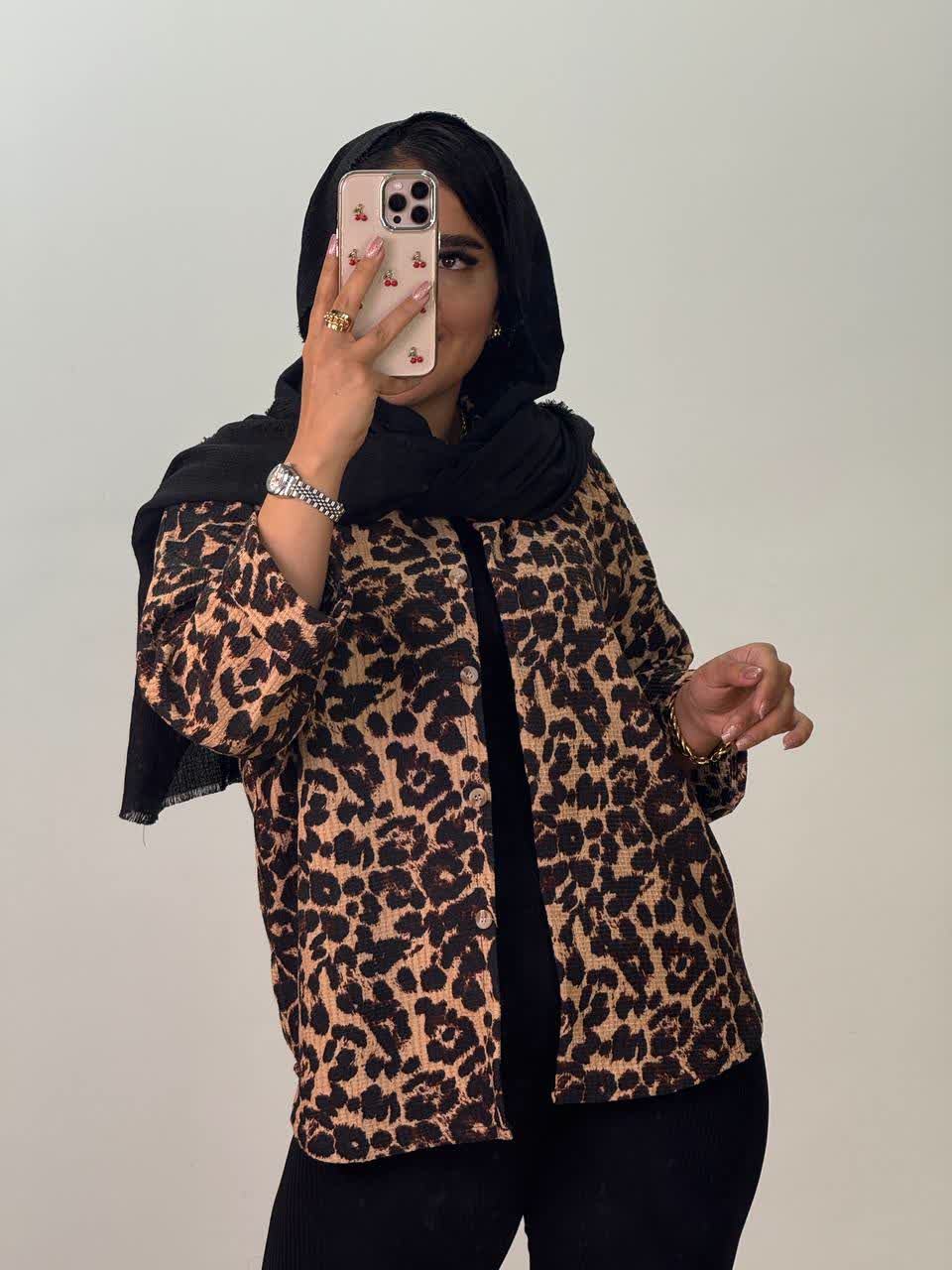 شومیز پلنگی مدل 5413 - 0pu