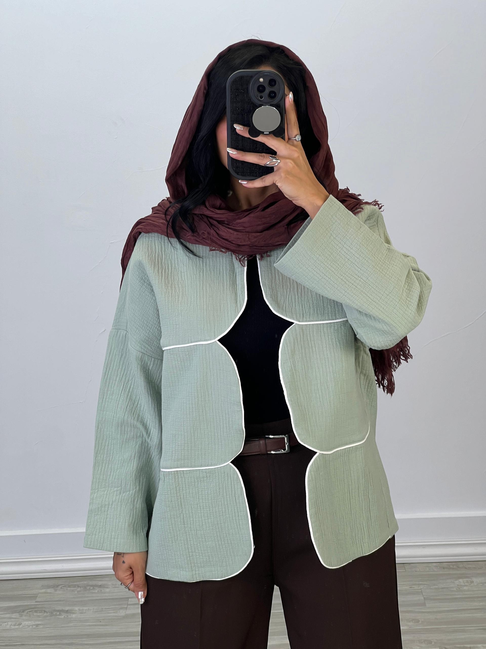 مانتو مزونی پاییزه مدل 5048 - sdy