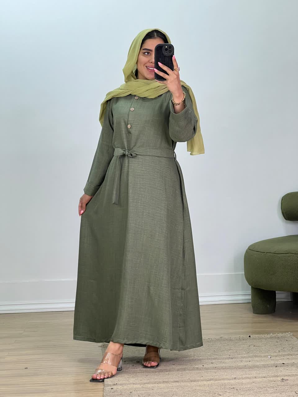 کفتان کمربند دار 5448 - o22