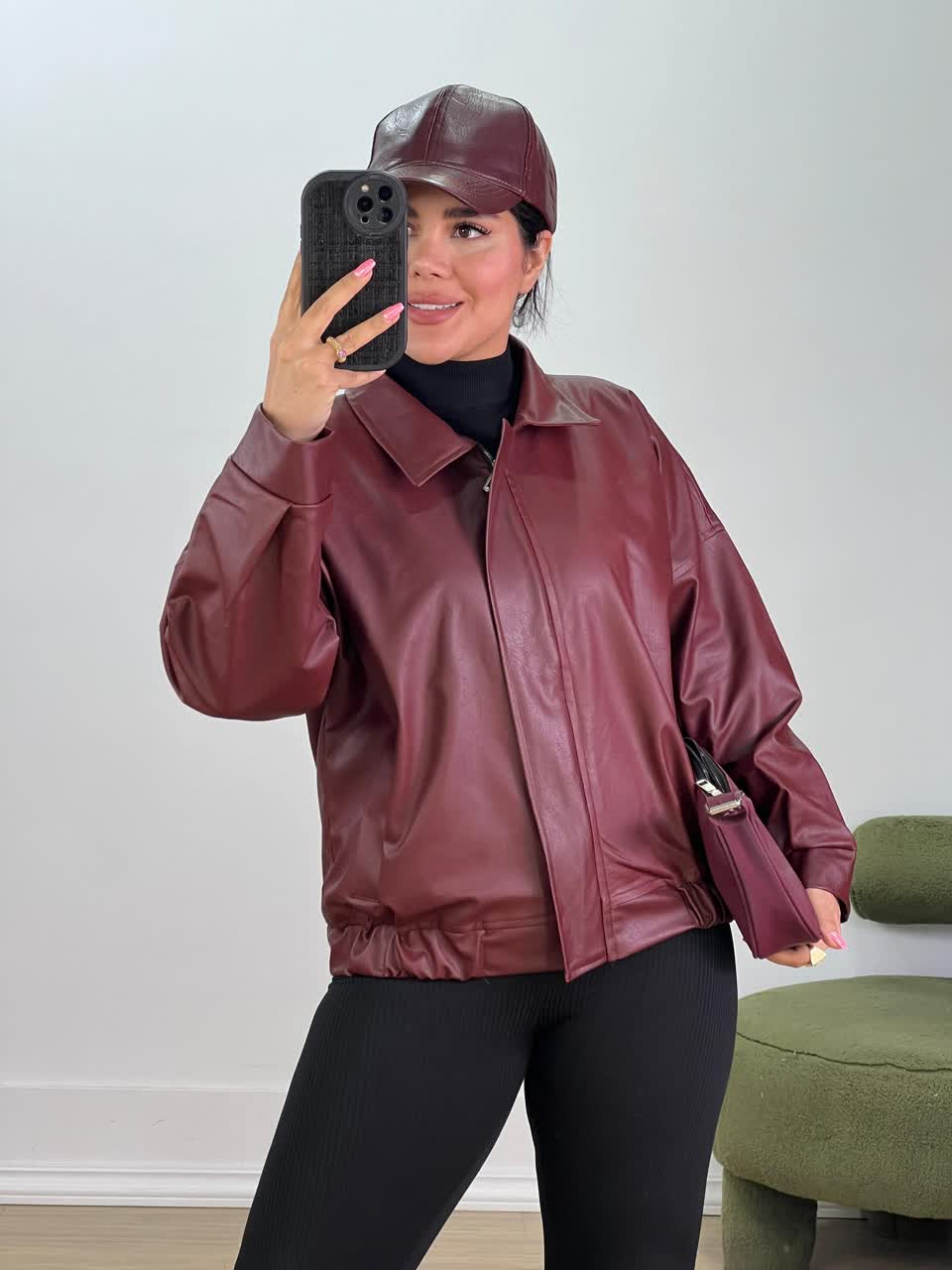 بامبر چرم مدل 5456 - 77q