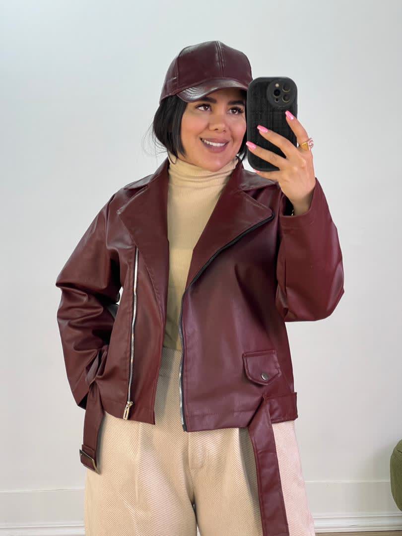 کت چرم مدل 5474 - lvg