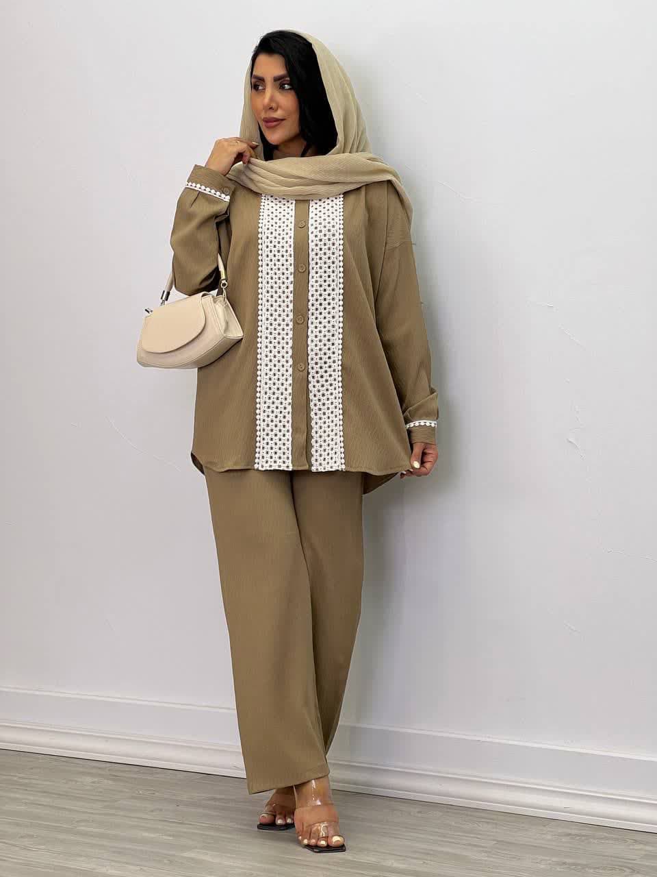 ست مدل شومیز شلوار 4745 - 6w0