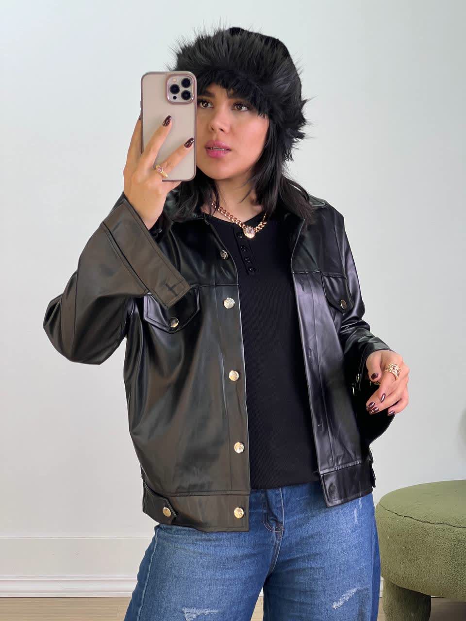 کت چرم مدل 5287 - 2j6