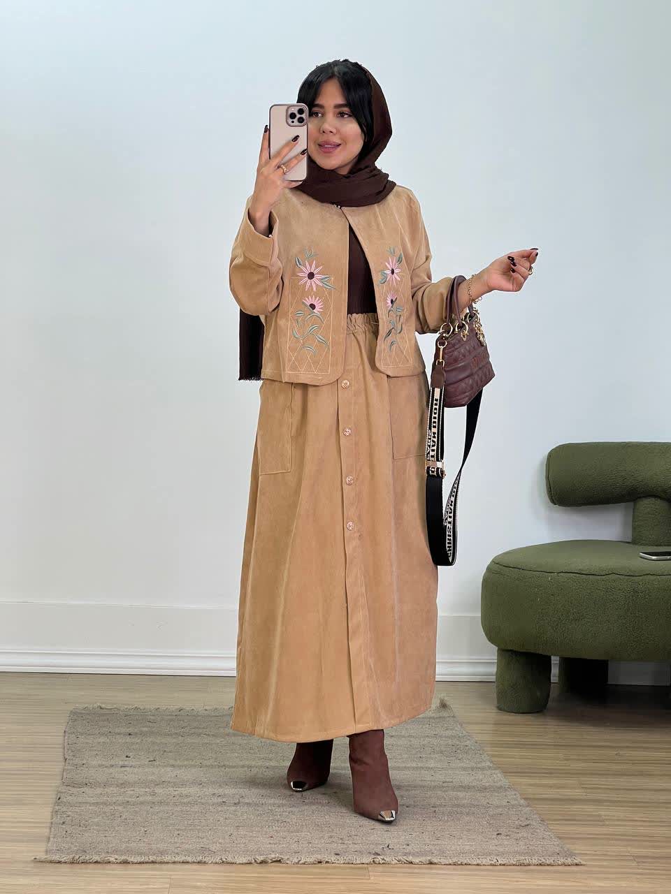 کت  و دامن مخمل 5478 - p2m