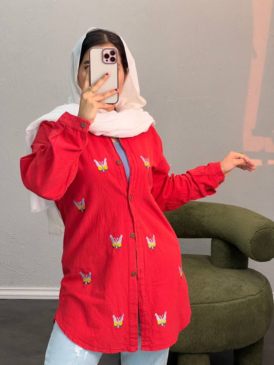 شومیز مانتویی مدل الیاف  کد 3419 - 8mu