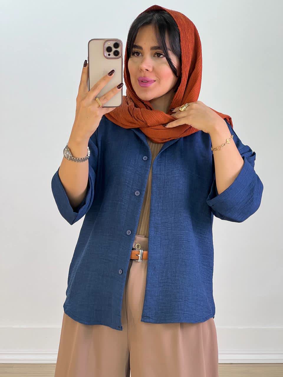 شومیز مانتویی مدل 5554 - f27