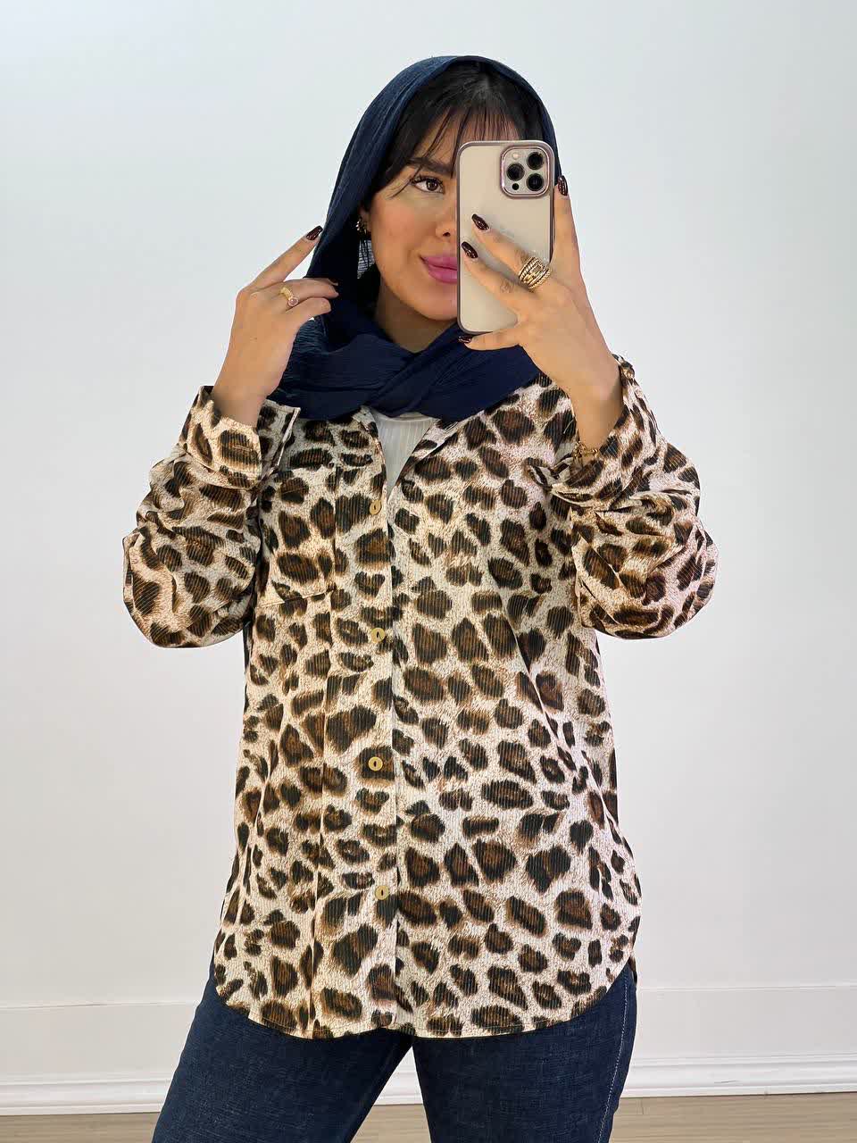 شومیز پلنگی مدل 5544 - dhm