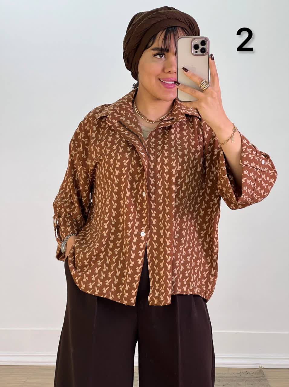 شومیز طراح دار 5603 - 109