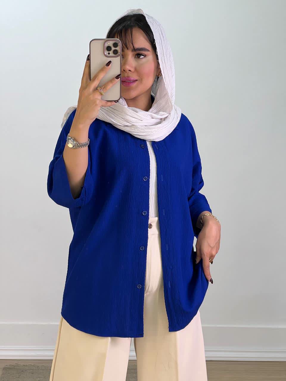 شومیز مانتویی مدل 5607 - 2dc