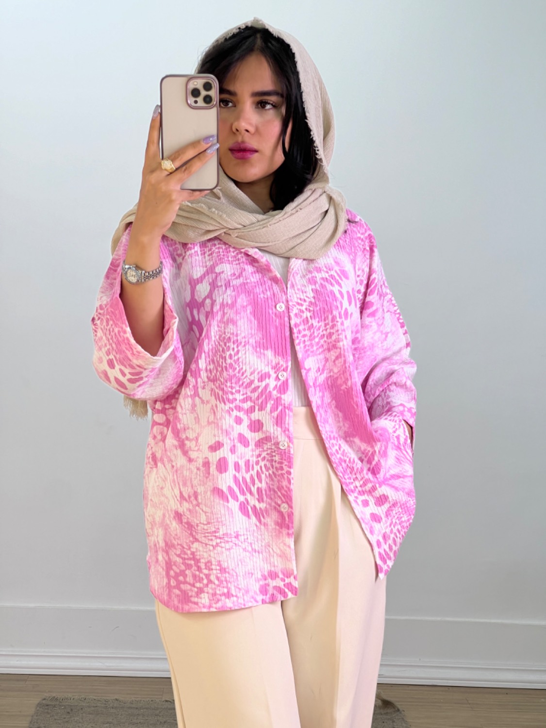 شومیز طرح دار مدل ۵۶۵۹ - 3r1