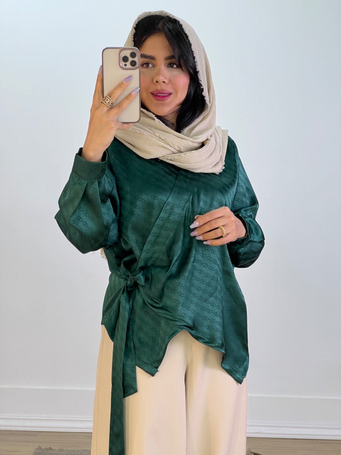 شومیز ساتن مدل 5689 - ozj