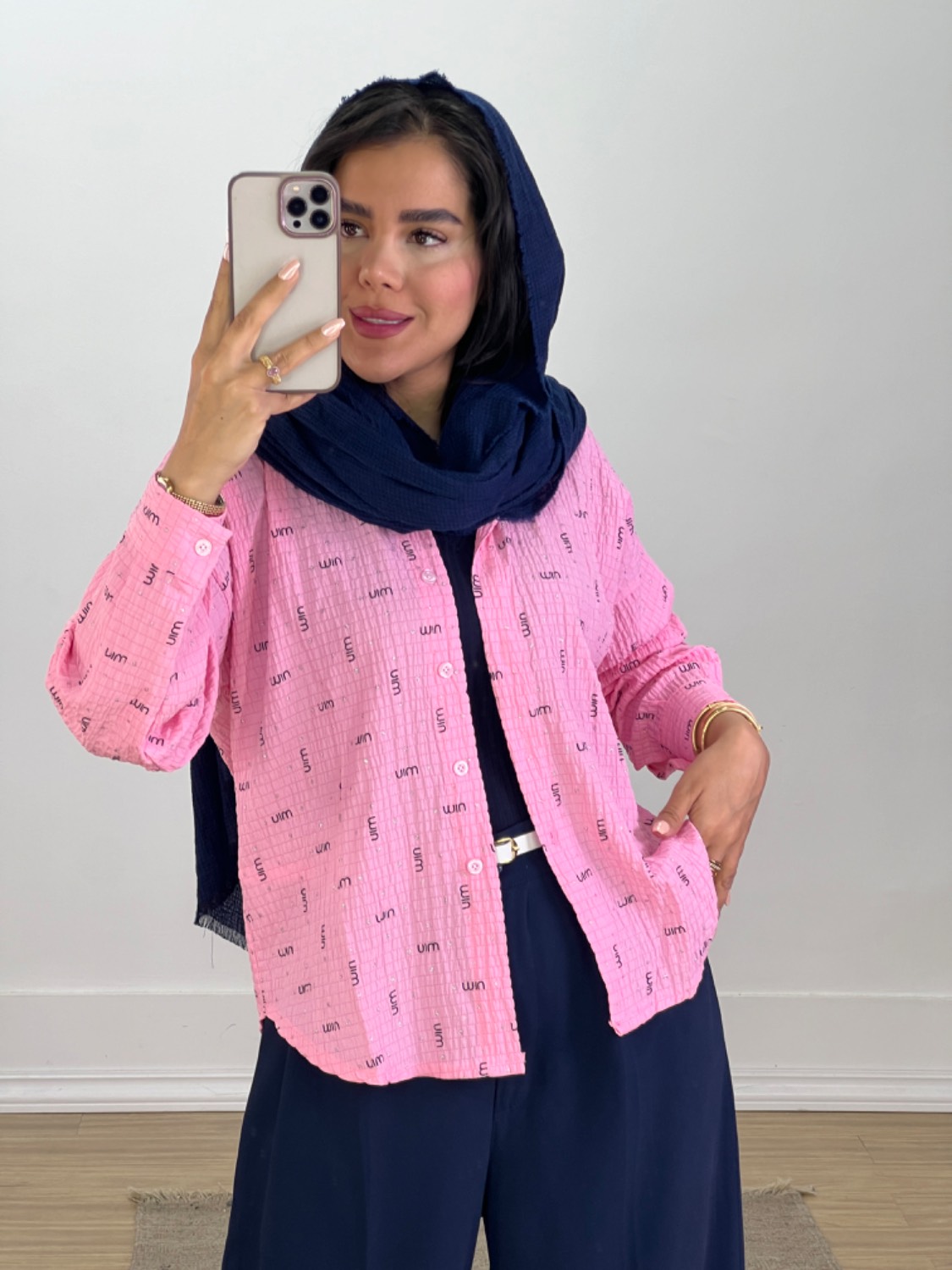 شومیز فول نگینی miu miu مدل ۵۷۱۸ - odf