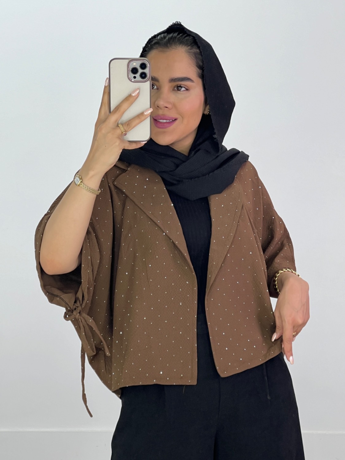 شومیز باکسی فول نگین ۵۷۴۵ - 8uj