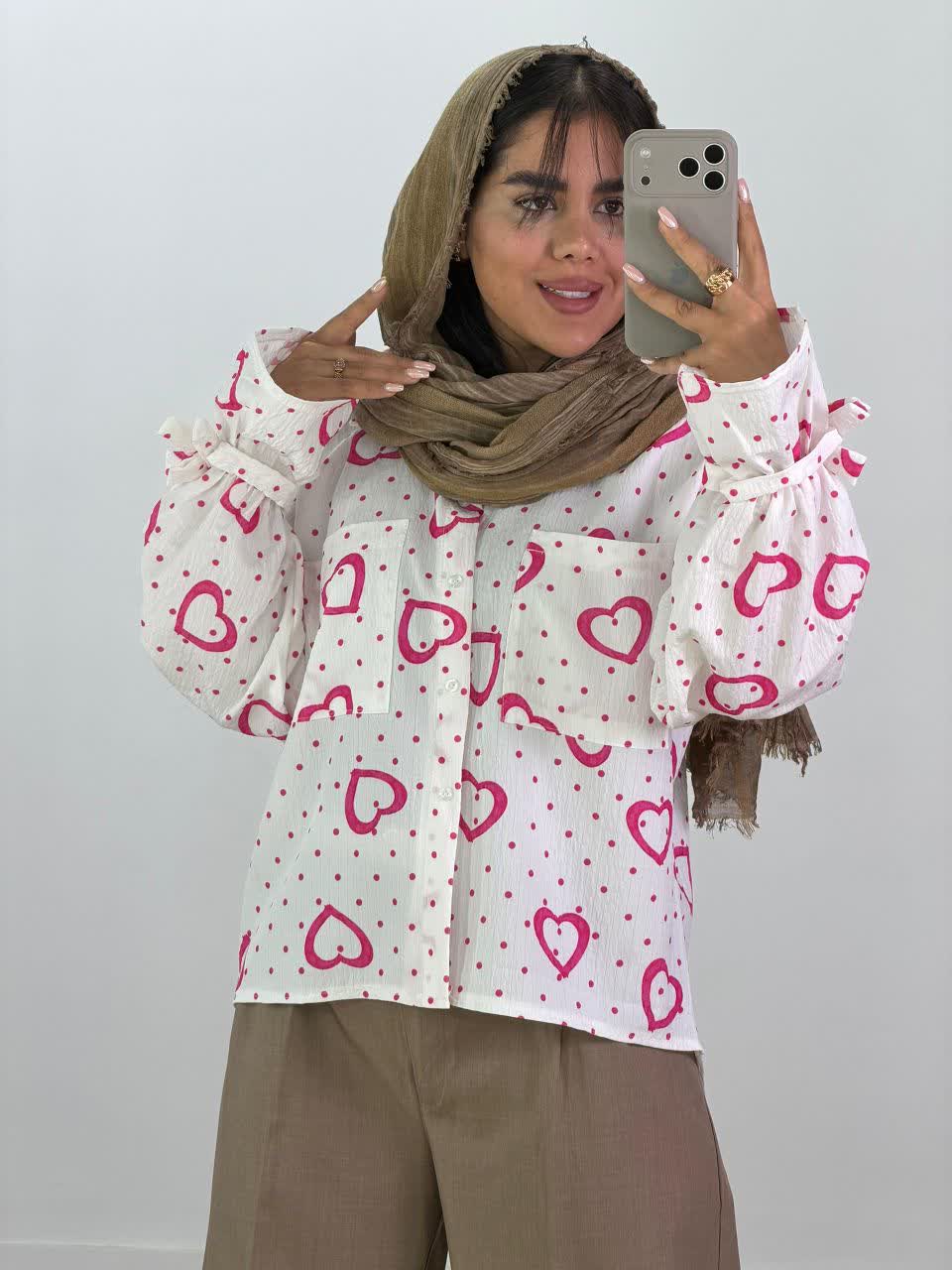 شومیز طرحدار مدل 5761 - 82p