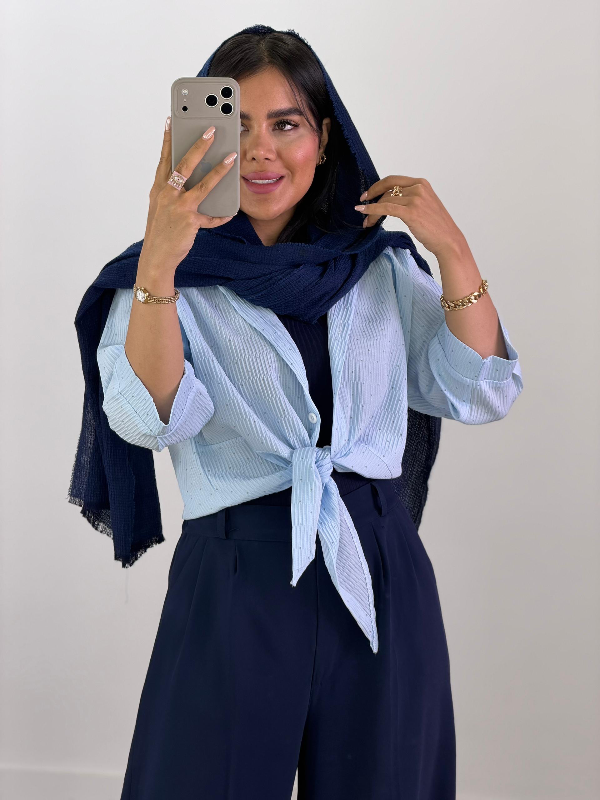 شومیز گره ای بهاره مدل 5758 - iky