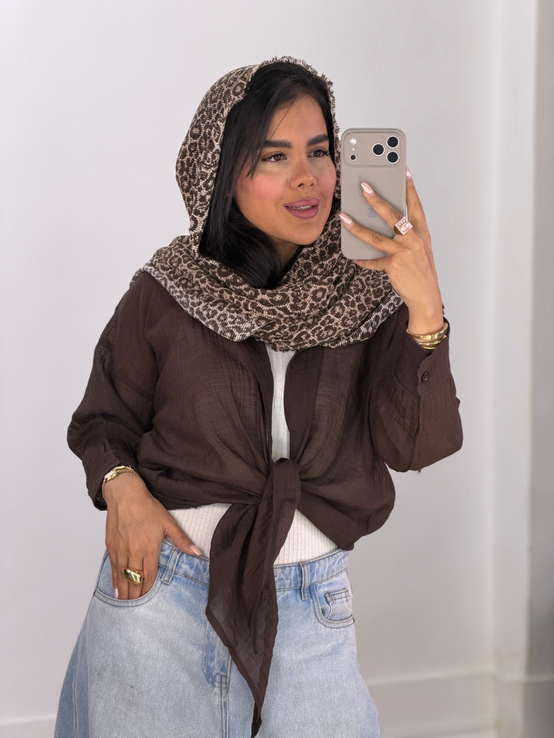 شومیز شیشه ای گره ای مدل 5795 - 8lq