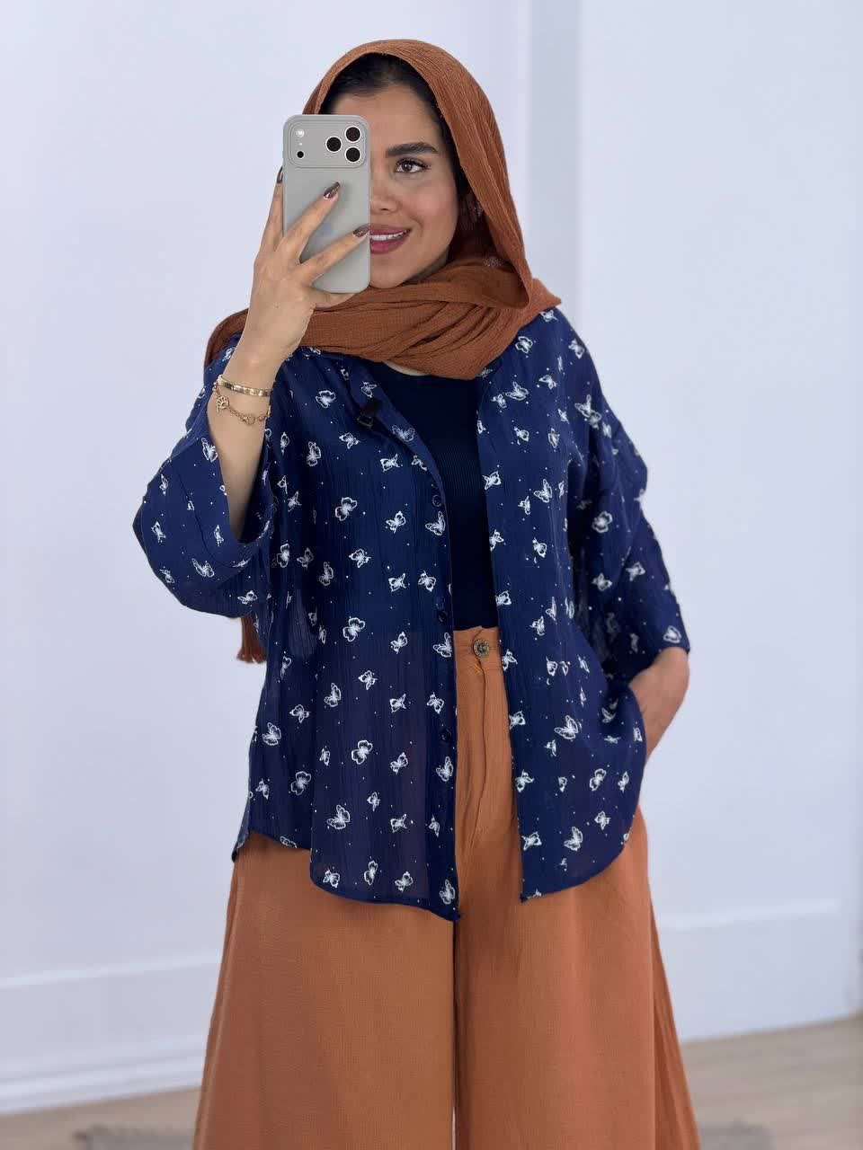 شومیز طرح پروانه مدل 5816 - 59e