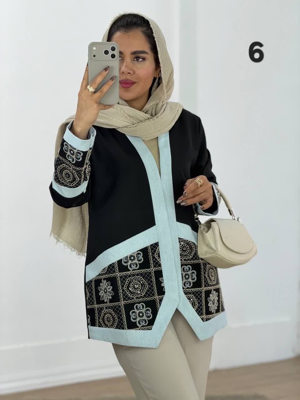 مانتو گلدوزی مزونی مدل 5811 - b43