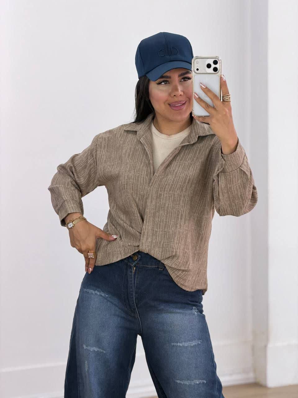 شومیز گره ای مدل 5991 - 29z