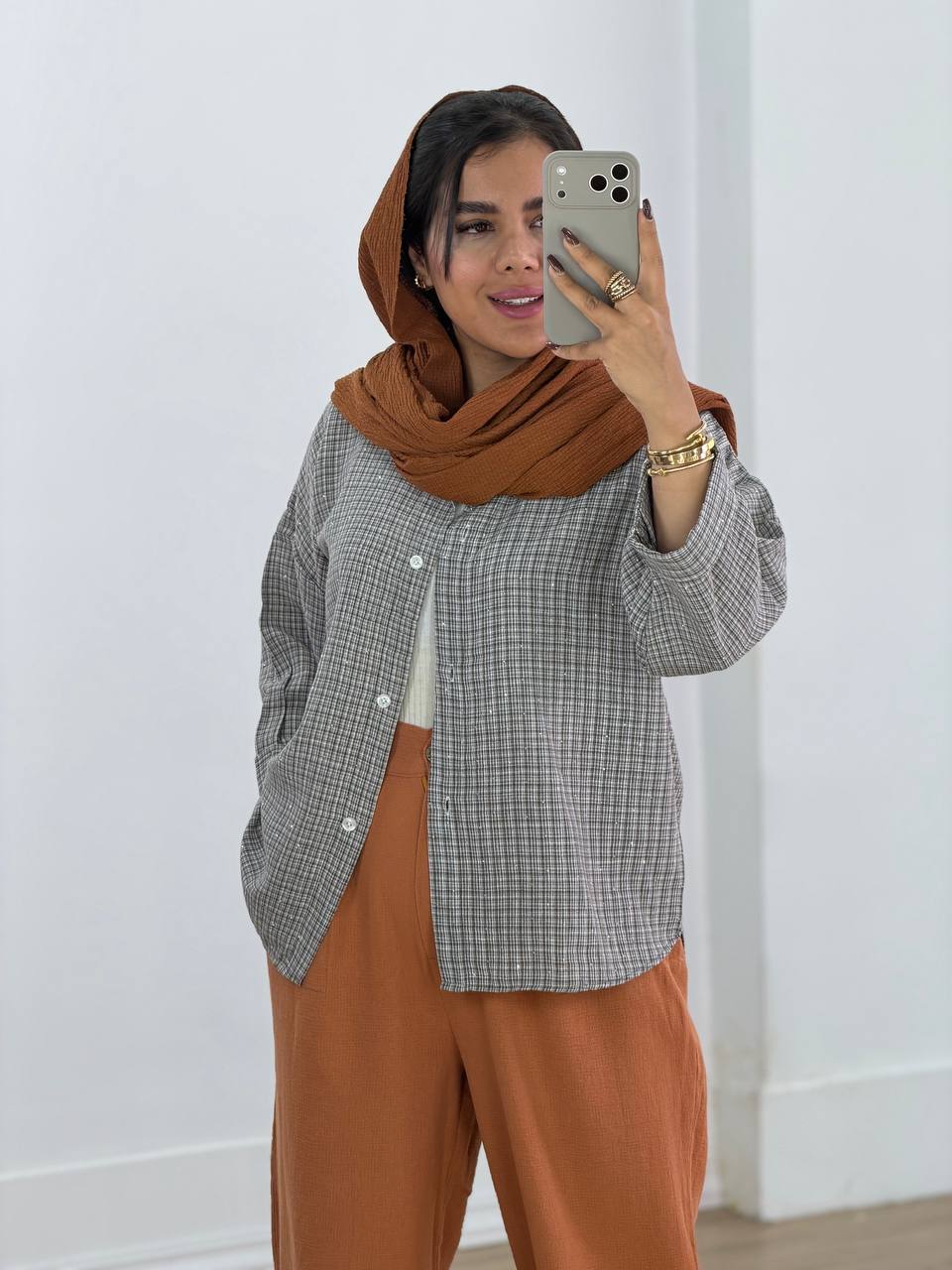 شومیز فول نگین مدل 5879 - j3y