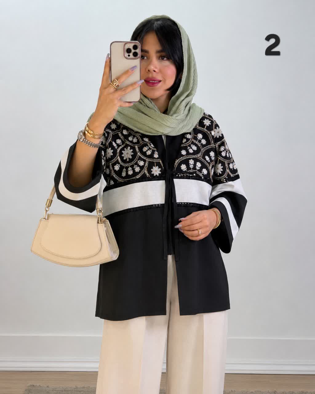 مانتو گلدوزی مزونی مدل 5811 - 6ok
