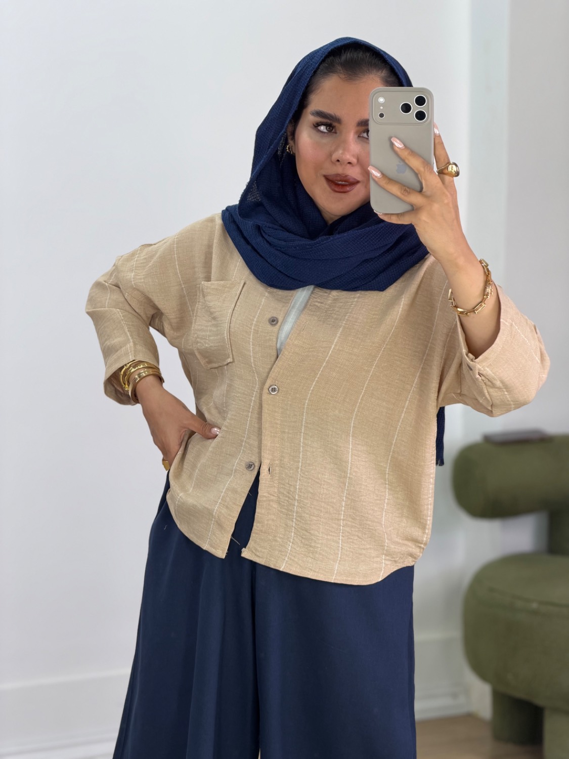 شومیز مانتویی مدل 5775 - 3ay