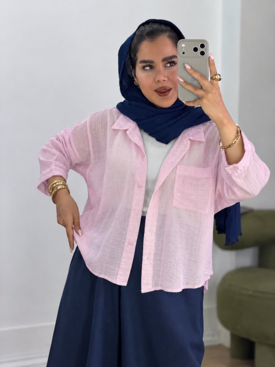 شومیز شیشه ای مدل 6132 - nqs